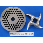 #12 x 3/16" PLATE & SWIRL KNIFE S/S Meat Grinder Grinding SET